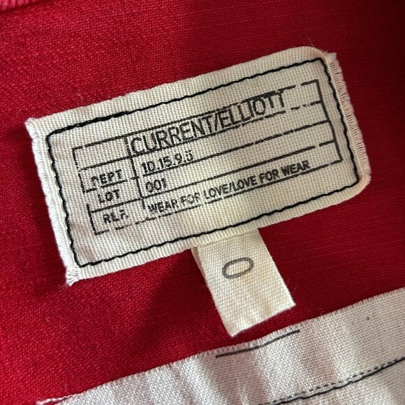 Current/Elliot Denim The Biker Jacket in Victory Red ASO Aria Montgomery - Picture 11 of 16